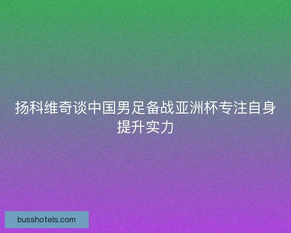 扬科维奇谈中国男足备战亚洲杯专注自身提升实力